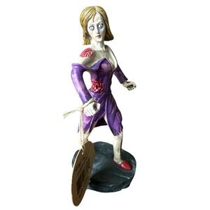 Zombie Lady Figurine 6"‎ ~ Halloween Badass Bites ~ NIB